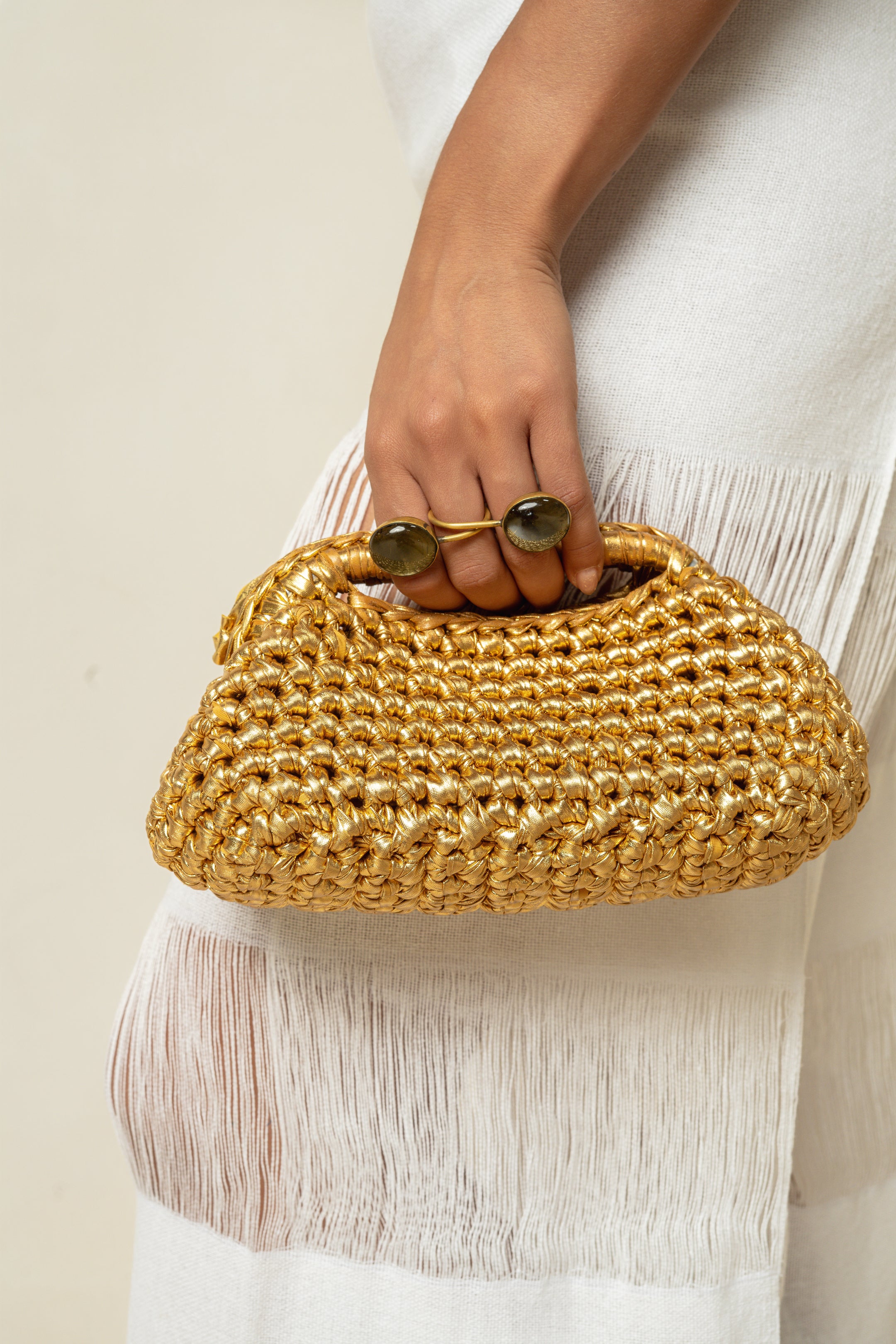 Luna Metallic Clutch | Mexico City