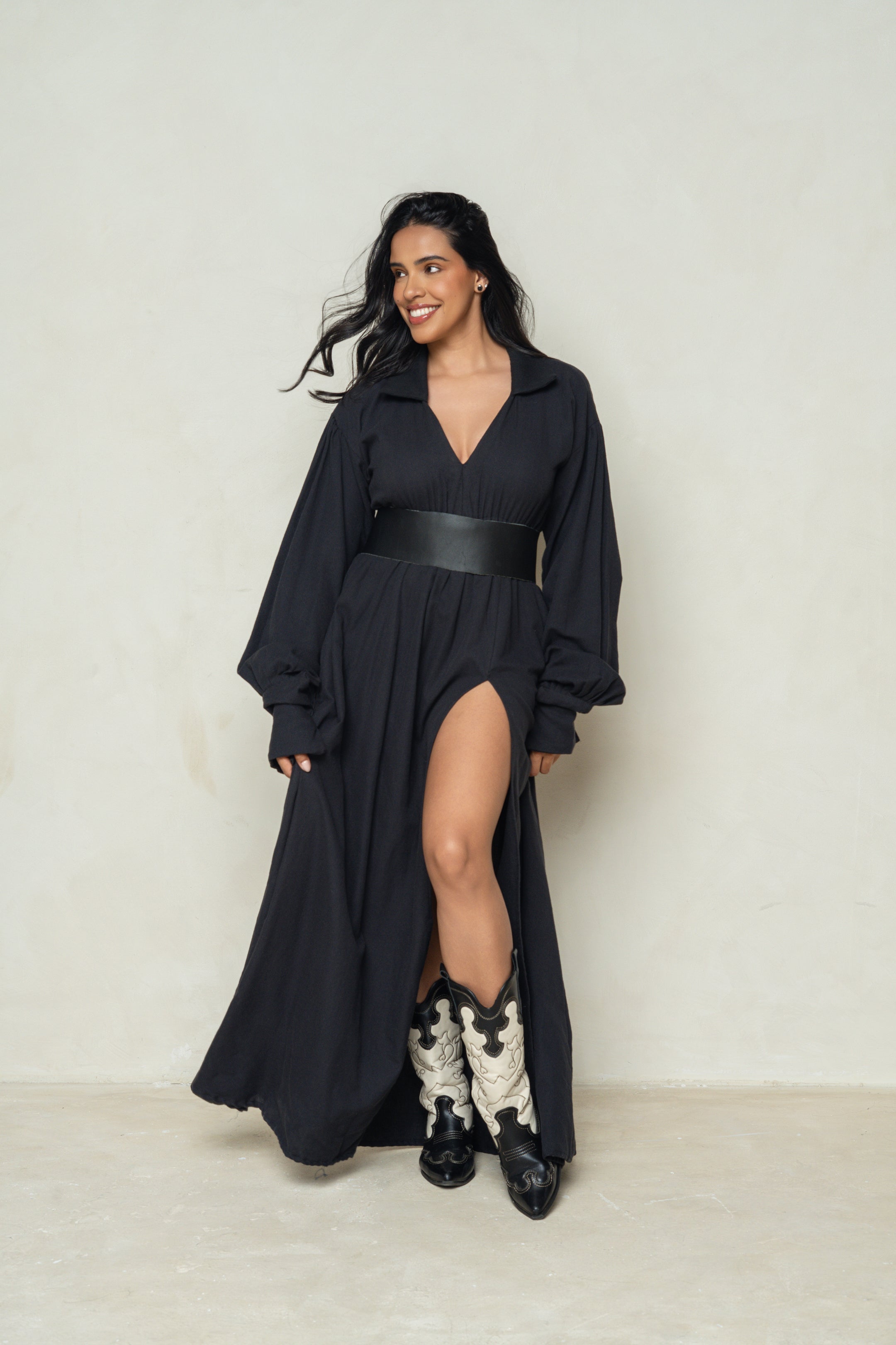 Dress | Black Cotton