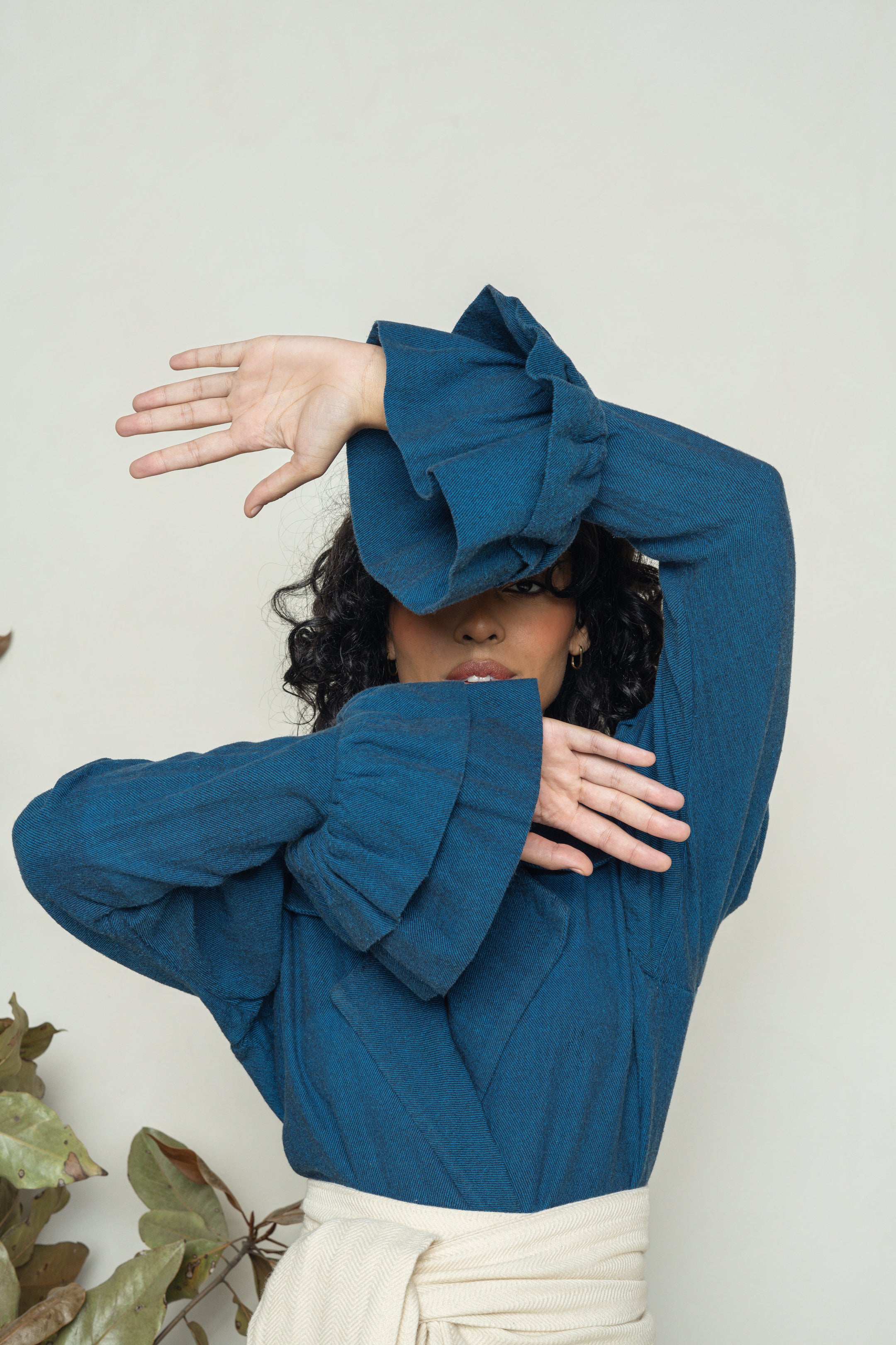 Nori Ruffle Sleeve Blazer | Ethiopia