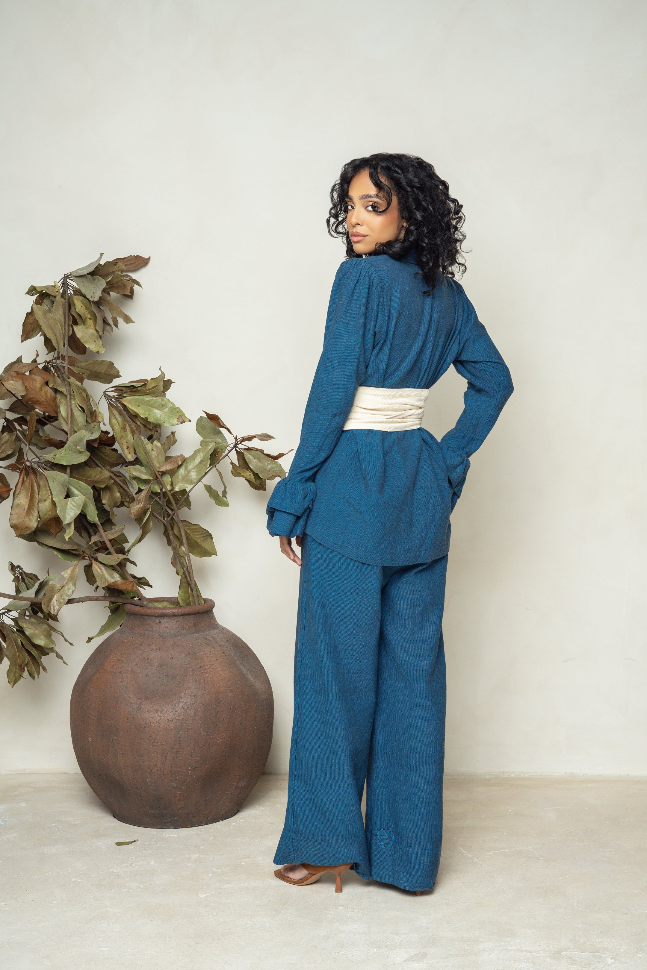 Nori Ruffle Sleeve Blazer | Ethiopia